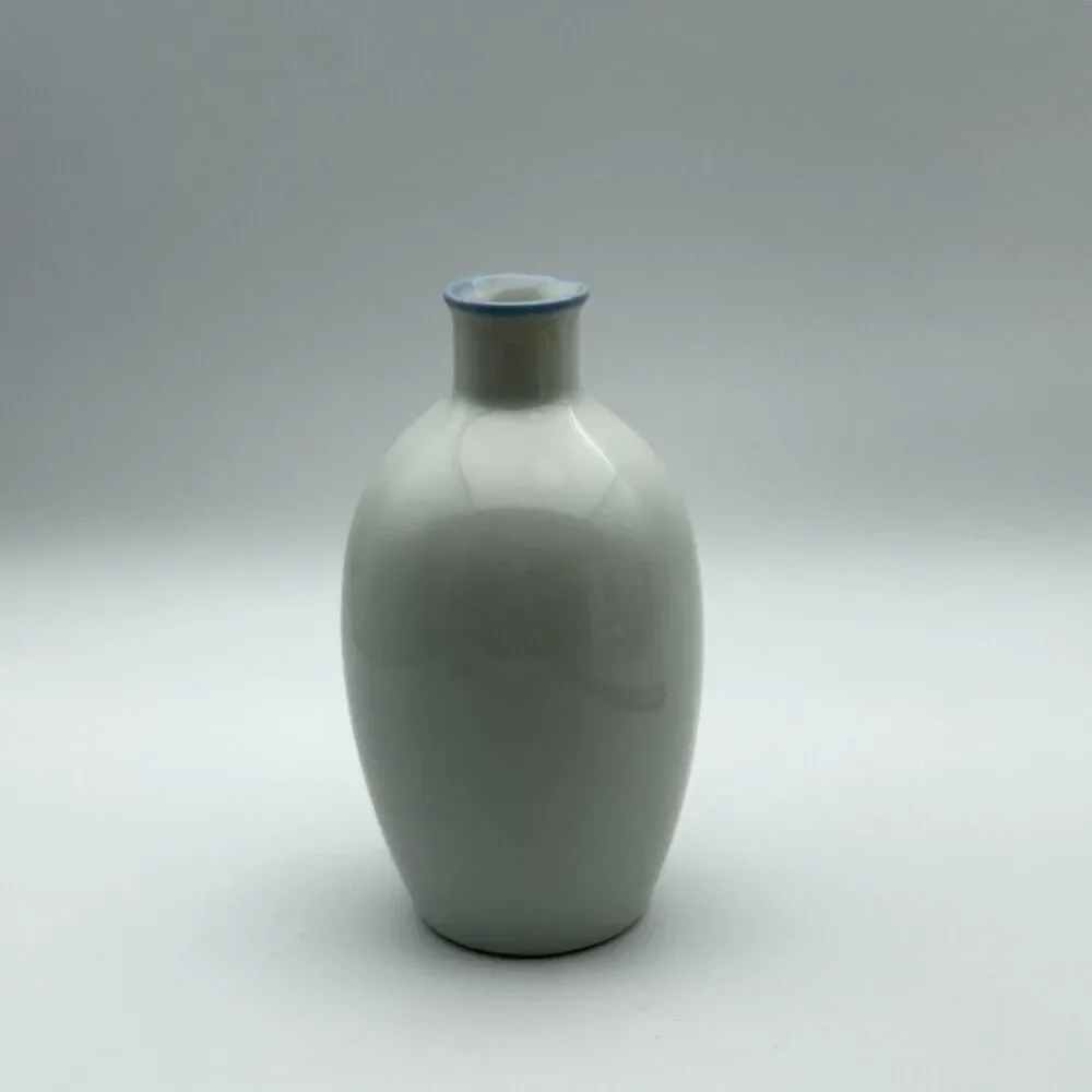 Otagiri Hand Crafted Original Japan Blue Iris Floral Ceramic Bud Vase